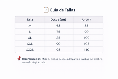 Faja Post Parto 2 en 1 de Algodón – Recuperación Cómoda y Segura