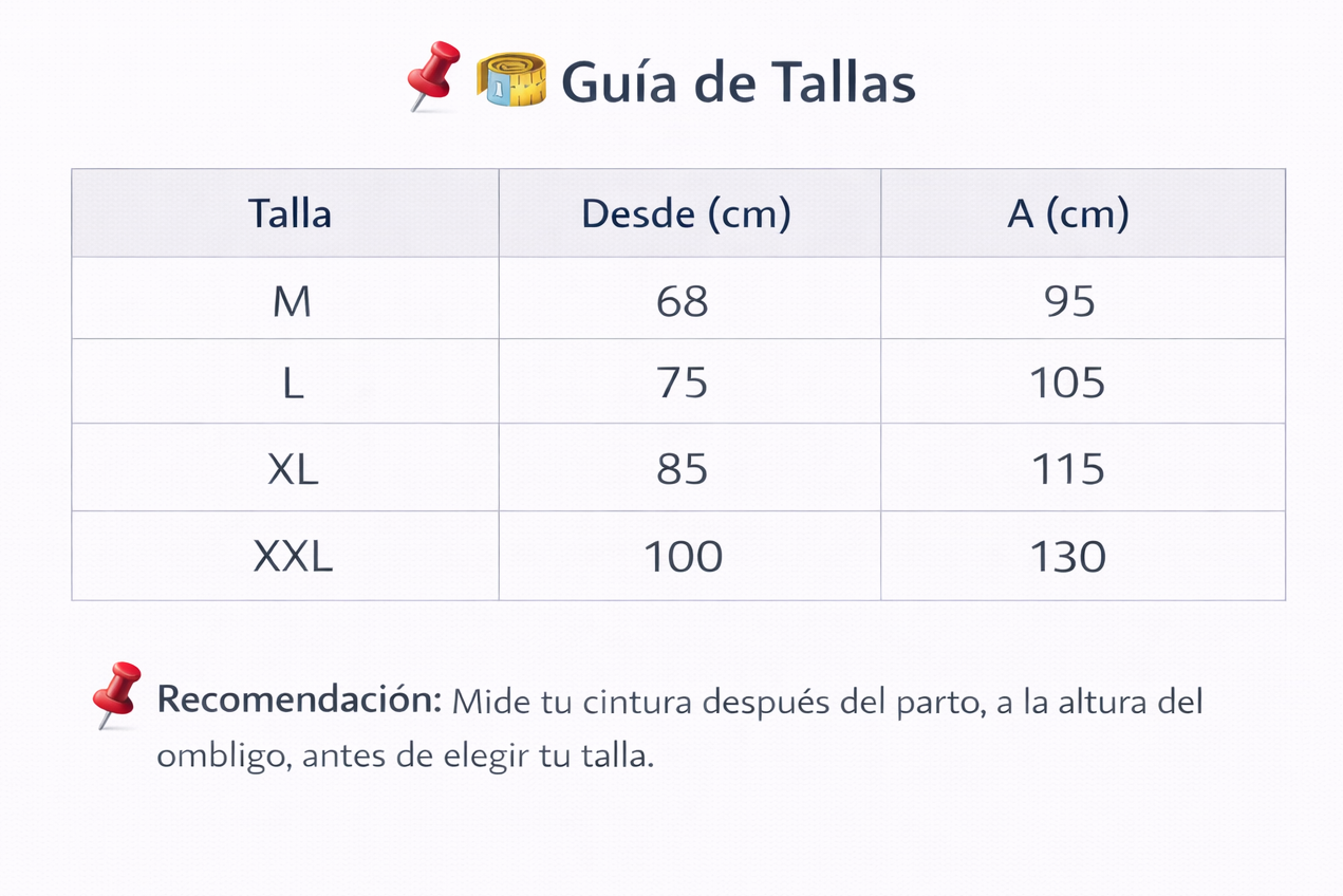 Faja Post Parto 2 en 1 de Algodón – Recuperación Cómoda y Segura