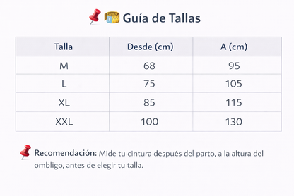 Faja Post Parto 2 en 1 de Algodón – Recuperación Cómoda y Segura