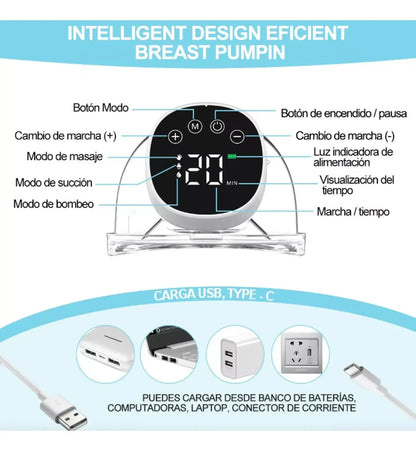 Extractor de leche manos libres MY-376