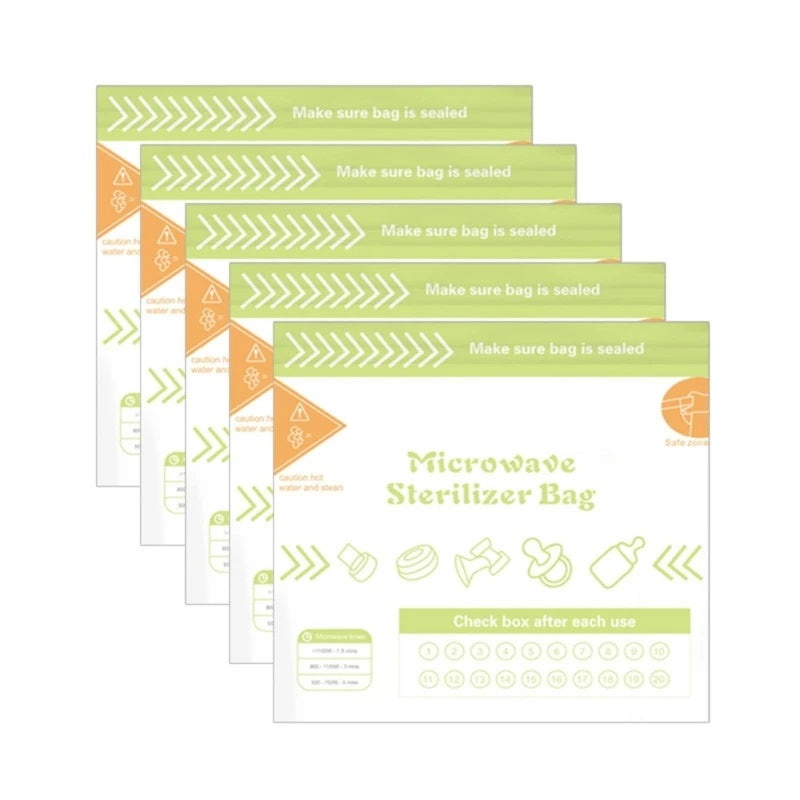 Bolsas Esterilizadoras Reutilizables para Microondas – Pack x 10