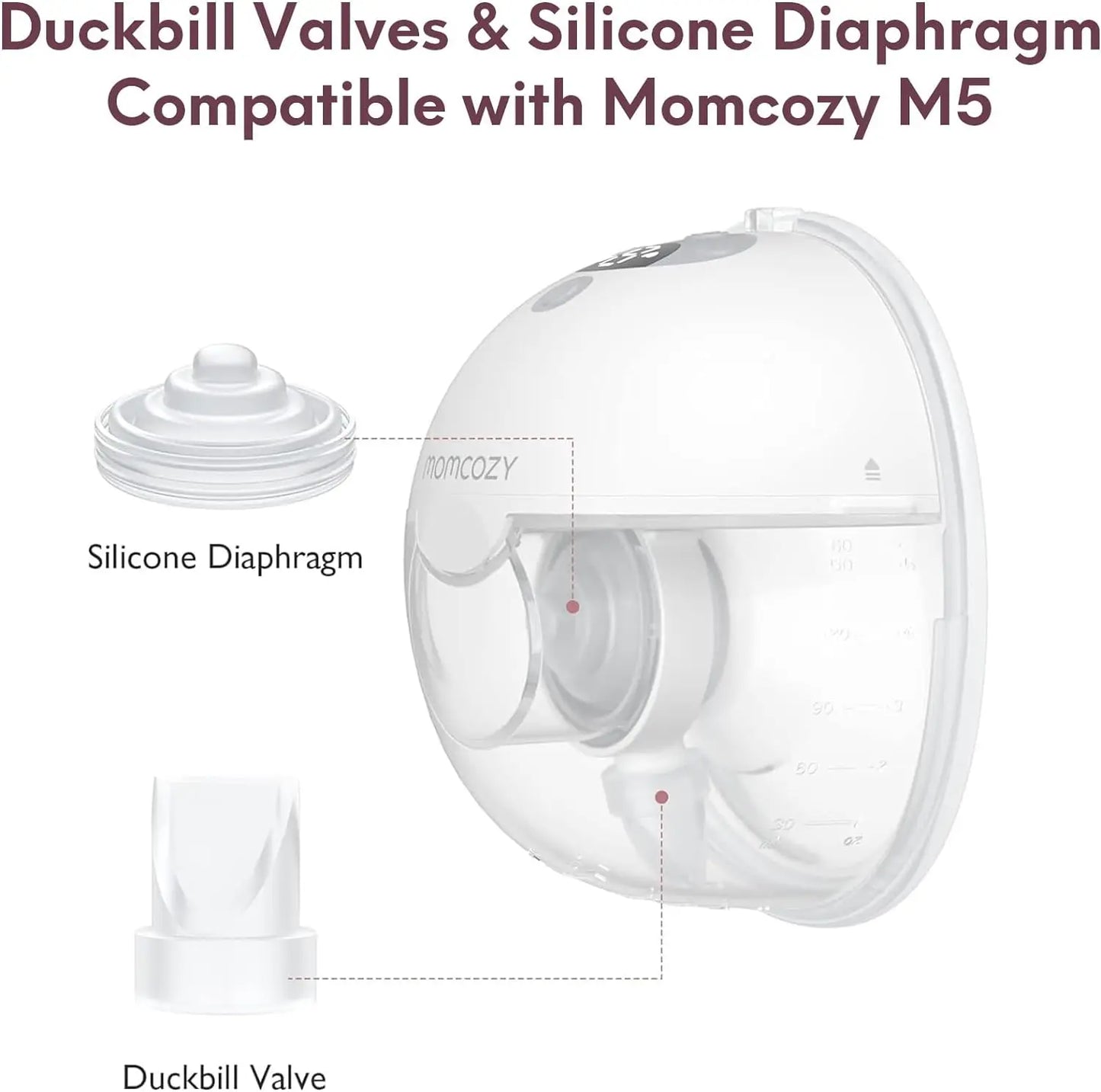 Diafragma + Válvula de para Extractor de Leche Materna M5 Momcozy