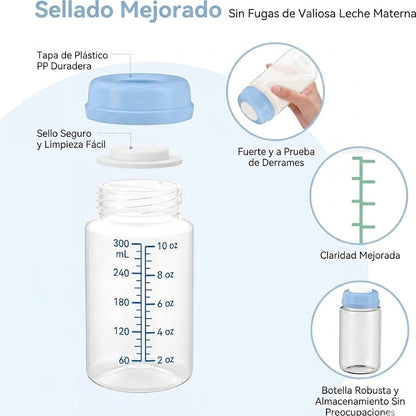 Set de 2 frascos para leche materna 300 ml